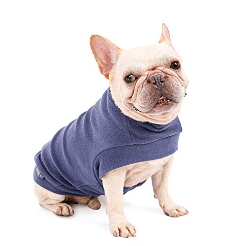 Dociote Jersey para Perro Pequeño- Ropa para Perros y Gato Chaleco Suéter para Invierno para Perro Mascotas pequeño y medianos S Azul grisáceo