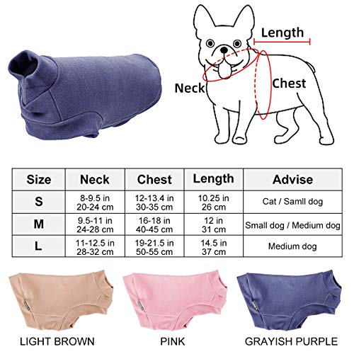 Dociote Jersey para Perro Pequeño- Ropa para Perros y Gato Chaleco Suéter para Invierno para Perro Mascotas pequeño y medianos S Azul grisáceo