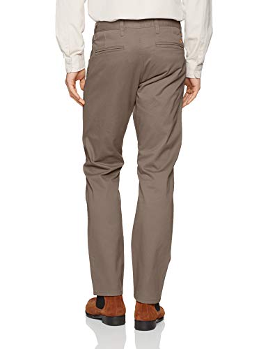 Dockers Alpha Original Khaki Slim-Stretch Twill Pantalones, Marrón (Dark Pebble 0433), 32W / 32L para Hombre