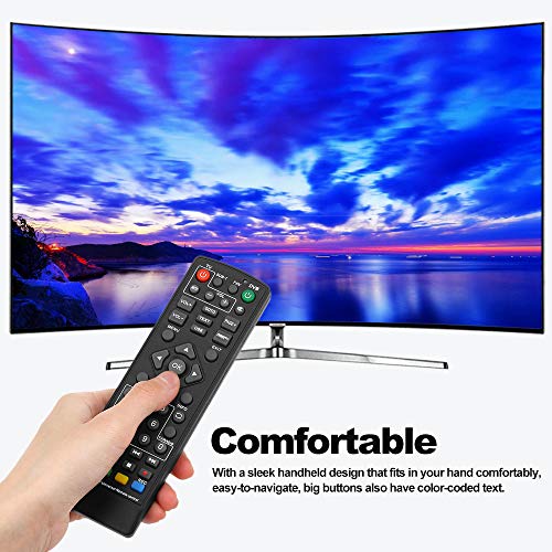 docooler Mando a Distancia Universal DVB-T2, decodificador, Mando a Distancia Inalámbrico Smart TV sustitución STB para HDTV Smart TV Box Black