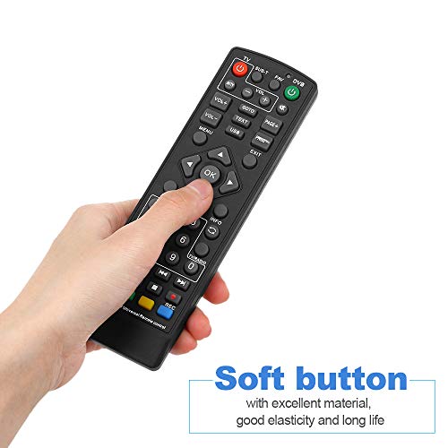 docooler Mando a Distancia Universal DVB-T2, decodificador, Mando a Distancia Inalámbrico Smart TV sustitución STB para HDTV Smart TV Box Black