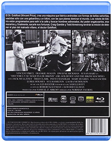 Doctor G y su Máquina de Bikinis BD 1965 Dr. Goldfoot and the Bikini Machine [Blu-ray]