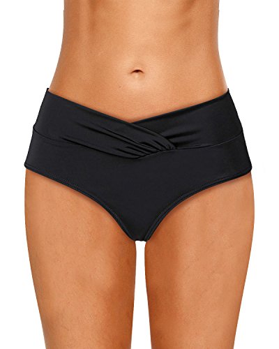 Dolamen Mujer Shorts de baño, 2018 Navegar trajes de baño Bañador Deportivo Traje de Baño Bañador de natación Bikini Para Mujer bragas pantalones cortos (Large, Negro)