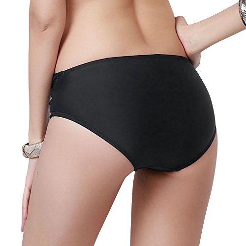 Dolamen Mujer Shorts de baño, 2018 Navegar Trajes de baño Bañador Deportivo Traje de Baño Bañador de natación Bikini para Mujer Bragas Pantalones Cortos (XXX-Large, Negro)