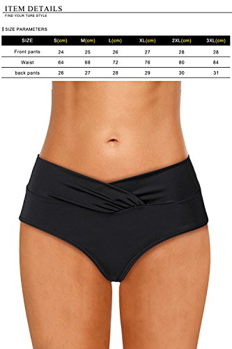 Dolamen Mujer Shorts de baño, 2018 Navegar Trajes de baño Bañador Deportivo Traje de Baño Bañador de natación Bikini para Mujer Bragas Pantalones Cortos (XXX-Large, Negro)