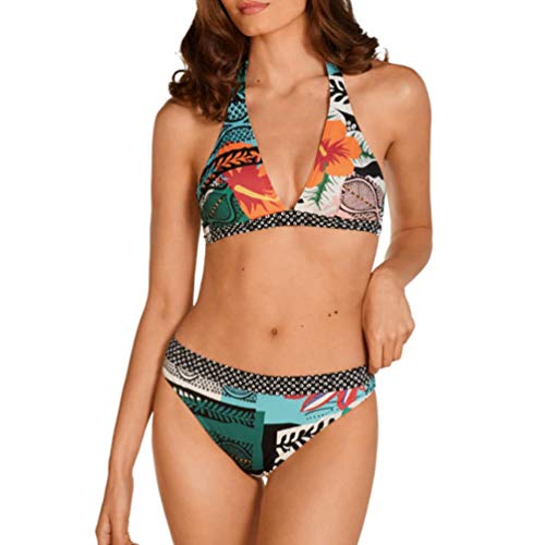 DOLORES CORTES Bikini de Mujer Triangular en Copa B 1746-4 - Estampado Verde, 42/S