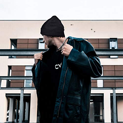 DonDon Gorro de Invierno Gorro de Abrigo diseño clásico Moderno y Suave Negro