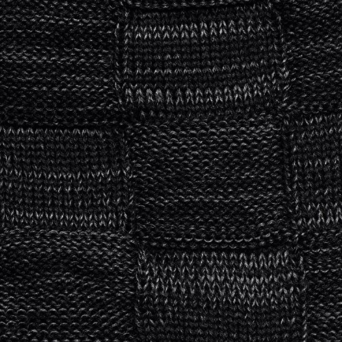 DonDon Mujer Caliente Gorro de Invierno Gorro diseño Flexible Gorro de Punto Moderno con Forro Interior extrasuave - Nero Gris