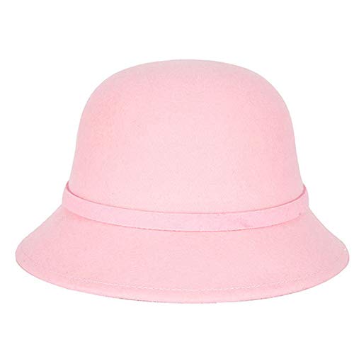 DongBao Sombreros de Cubo para Mujer Sombrero de bombín de Lana de los años 20 Vintage Cloche Sombrero de Invierno Primavera Otoño