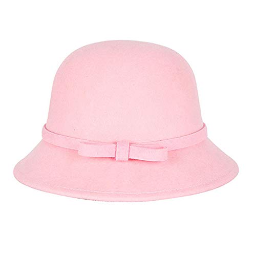 DongBao Sombreros de Cubo para Mujer Sombrero de bombín de Lana de los años 20 Vintage Cloche Sombrero de Invierno Primavera Otoño