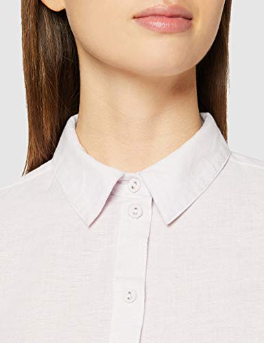 Dorothy Perkins Lilac Linen Closed Collar Shirt Camisa, 10 para Mujer