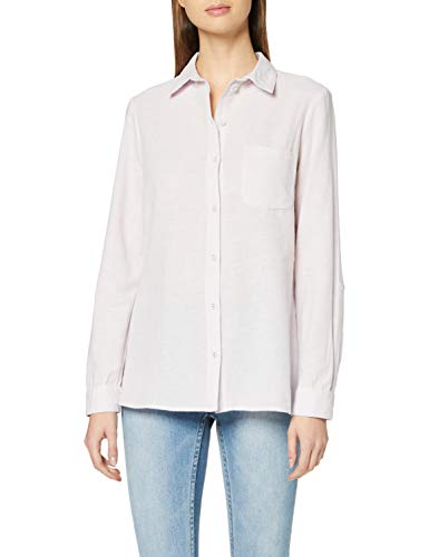 Dorothy Perkins Lilac Linen Closed Collar Shirt Camisa, 10 para Mujer