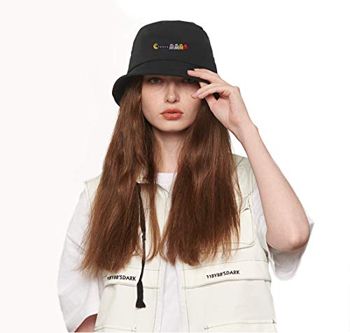 DORRISO Mujer Sombrero de Sol Visera Protección UV Turismo Playa Vacaciones Visera Sombrero Algodón Negro