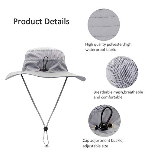 DORRISO Sombrero para el Sol Unisexo UPF 50+ Anti-UV Vacaciones Viaje Playa Gorro de Pesca, Talla única Sombrero