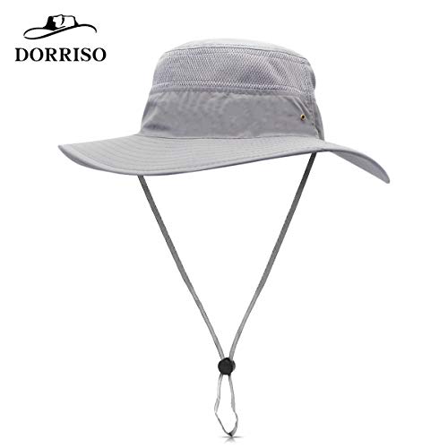 DORRISO Sombrero para el Sol Unisexo UPF 50+ Anti-UV Vacaciones Viaje Playa Gorro de Pesca, Talla única Sombrero