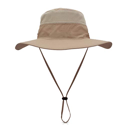 DORRISO Sombrero para el Sol Unisexo UPF 50+ Anti-UV Vacaciones Viaje Playa Gorro de Pesca, Talla única Sombrero