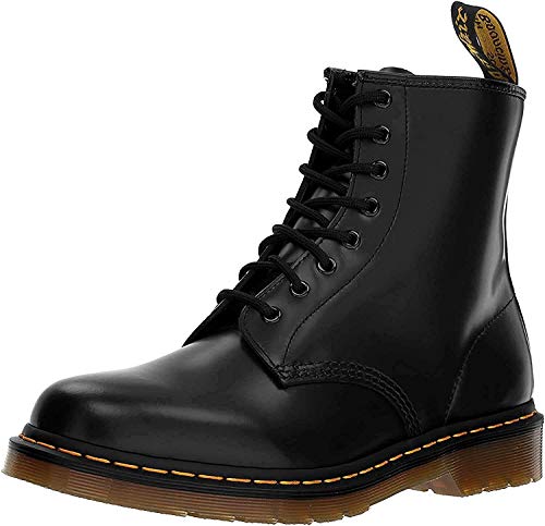 Dr. Martens 1460 - Botas Militares de Mujer, Negro (Black Smooth Leather), 44 EU