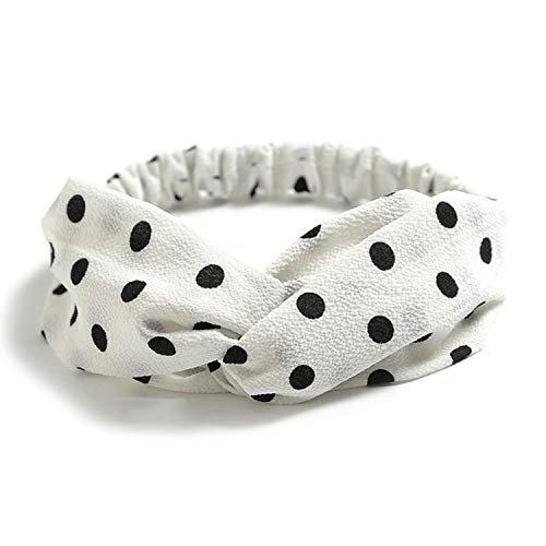 DRESHOW Boho Diademas para Mujeres Flor Vintage Impreso Criss Cross Anudado Elástico Banda para el Cabello Stretchy Head Wrap Twisted Accesorios para el Cabello Lindo Paquete de 10