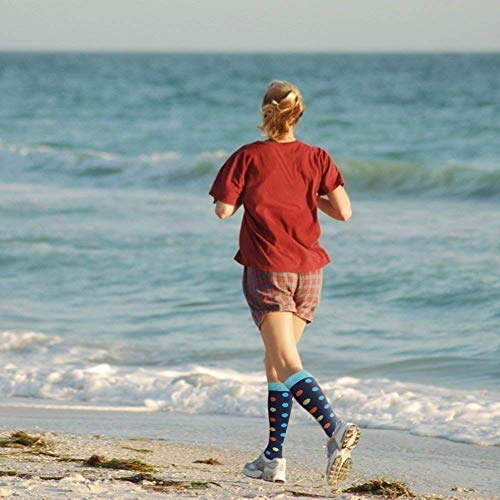 DRESHOW Calcetines de Compresión para Hombres y Mujeres 3/7 Pares 15-20 mmHg es el Mejor para Running, Correr, Senderismo, Volar, Viajar, Varicosas, Médico, Deportivo, Embarazo