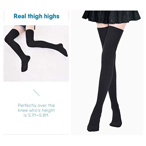 DRESHOW Sexy Elástico Calcetines Hasta Escuela de Cosplay Sobre la Rodilla Medias Hasta el Muslo Calcetines Largos Calientapiernas para Niñas y Mujeres