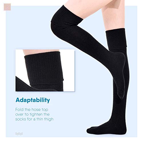 DRESHOW Sexy Elástico Calcetines Hasta Escuela de Cosplay Sobre la Rodilla Medias Hasta el Muslo Calcetines Largos Calientapiernas para Niñas y Mujeres