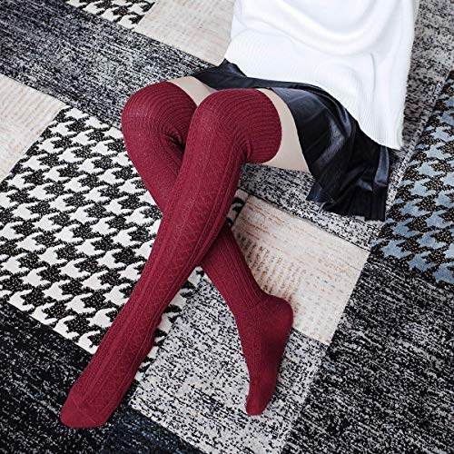 DRESHOW Sexy Elástico Calcetines Hasta Escuela de Cosplay Sobre la Rodilla Medias Hasta el Muslo Calcetines Largos Calientapiernas para Niñas y Mujeres