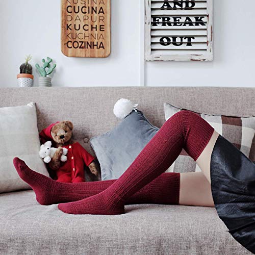 DRESHOW Sexy Elástico Calcetines Hasta Escuela de Cosplay Sobre la Rodilla Medias Hasta el Muslo Calcetines Largos Calientapiernas para Niñas y Mujeres