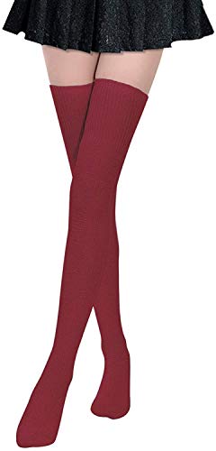 DRESHOW Sexy Elástico Calcetines Hasta Escuela de Cosplay Sobre la Rodilla Medias Hasta el Muslo Calcetines Largos Calientapiernas para Niñas y Mujeres