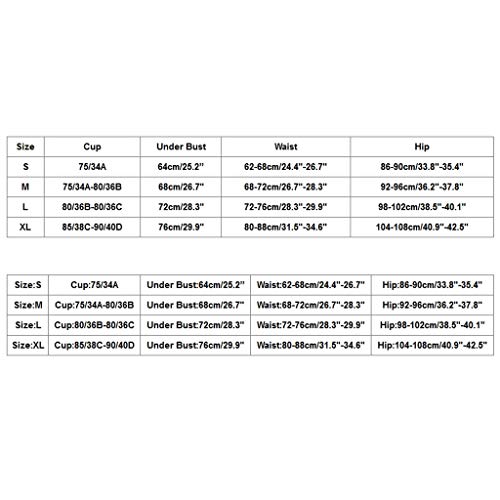 DressLksnf Bikini Push Up Mujer 2019 Traje De Baño Sexy Estampado Original Dividido con Pieza Estilo Atractivo Braga de Baño Rebaja Conjunto de Sujetador Étnica Tanga con Liga Especial