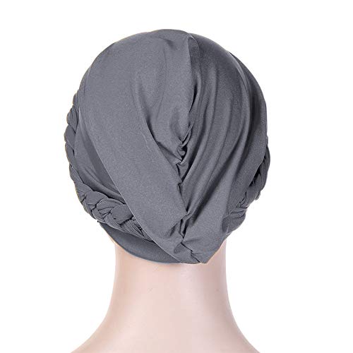 Dsaren Gorros Oncologicos Dormir Suave Turbante Quimioterapia Mujer Slouchy Beanie Gorro Pañuelo Quimio para Pèrdida de Pelo Cáncer (Gris)