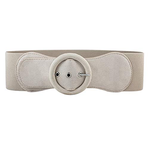 DSJTCH Cinturones Anchos elásticos para Las Mujeres Anillos de círculo de diseño para Mujer Señoras Wasit Beat Beat para la Capa de Vestimenta Black Brown Femenina Corsé Correa Correa