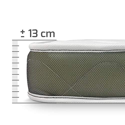 Duérmete Online Cama Completa con Colchón Fresh Reversible (Cara Invierno/Verano) + Somier Basic + Almohadas, Conjunto, Blanco/Gris Antracita, 150x190