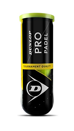 Dunlop TB Pro Padel Pelotas Bote, Adultos Unisex, Amarillo, 3 Uni