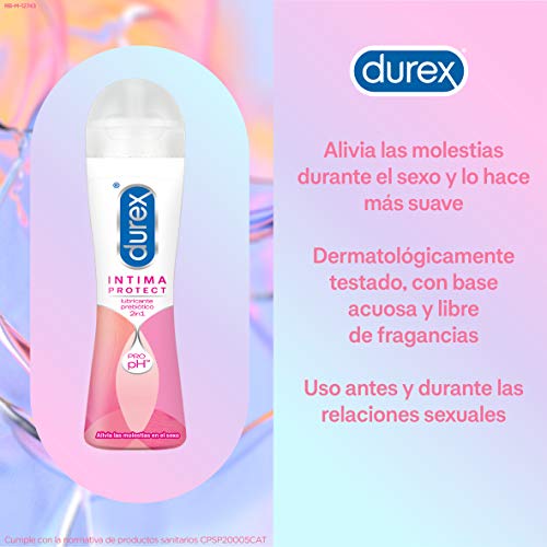 Durex Íntima Protect Pack Lubricante de Base Agua, Gel Limpiador Refrescante, Gel Íntimo Balanceador y Toallitas para Higiene Íntima Mujer - 4 productos