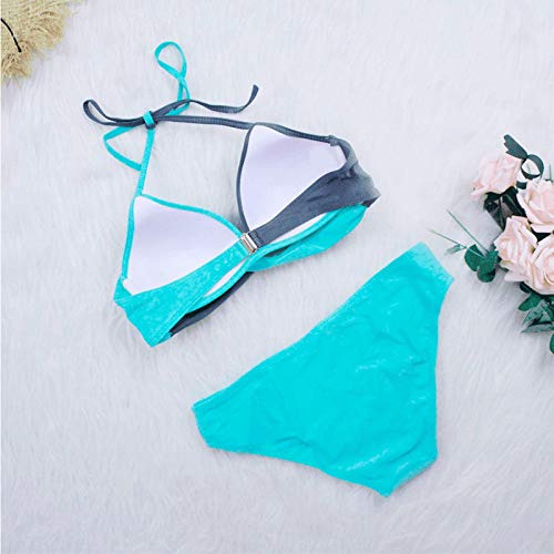 DURINM Conjuntos de Bikinis para Mujer Push Up Bikini Traje de baño de Tanga de Cintura Baja Adecuado Viajes Playa Bañador Vacaciones