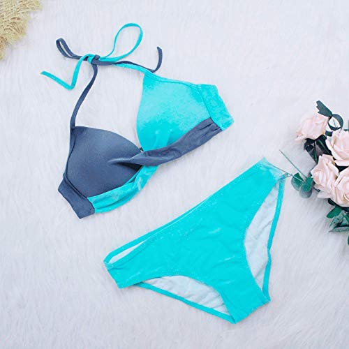 DURINM Conjuntos de Bikinis para Mujer Push Up Bikini Traje de baño de Tanga de Cintura Baja Adecuado Viajes Playa Bañador Vacaciones