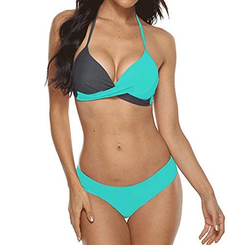 DURINM Conjuntos de Bikinis para Mujer Push Up Bikini Traje de baño de Tanga de Cintura Baja Adecuado Viajes Playa Bañador Vacaciones