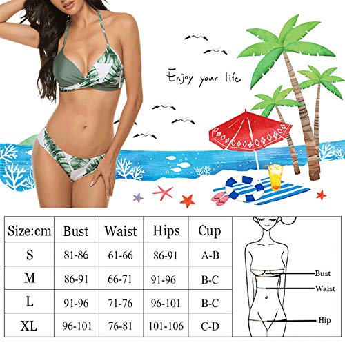 DURINM Conjuntos de Bikinis para Mujer Push Up Bikini Traje de baño de Tanga de Cintura Baja Adecuado Viajes Playa Bañador Vacaciones