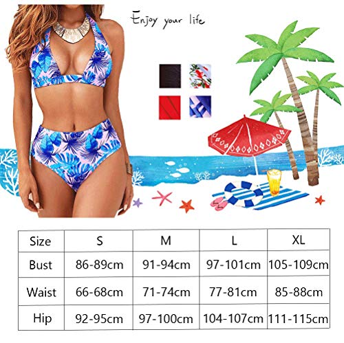 DURINM Traje De Baño Mujer Sexy Bañador de Baño Conjunto de Bikini Push up Sujetador Acolchado Bikini para Mujeres Estampado Acolchado Baño Ropa de Playa