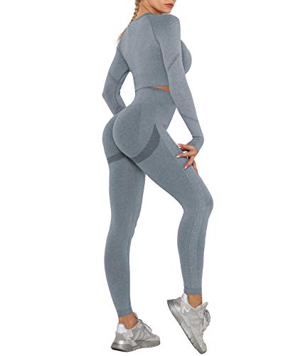 DUROFIT Camiseta Deportiva de Manga Larga para Mujer Transpirable para Yoga Correr de Manga Larga Fitness