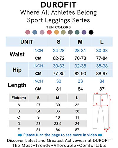 DUROFIT Mallas Pantalones Deportivos Leggings Mujer Mallas Deportivas Fitness Leggins Polainas de Yoga Training Fitness Estiramiento Azul L