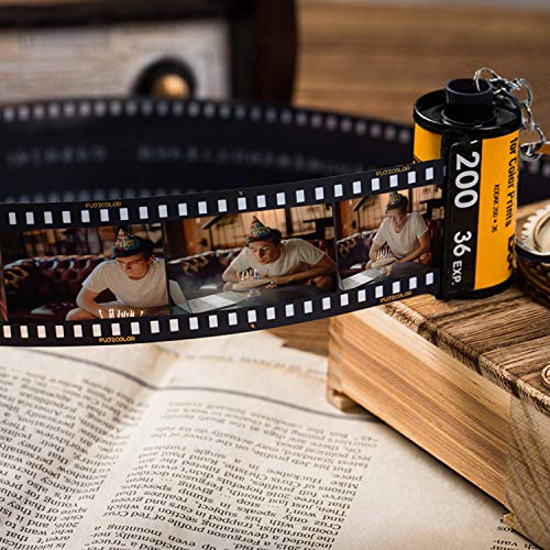 Duroon Llavero de Película de Cámara Llavero Amor Personalizado con Foto/Texto/Imagen/Nombre. para Hombres Mujeres Pareja Mejor