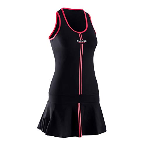 Duruss Vestido con Tirantes y Minishort, Mujeres, Negro, XS