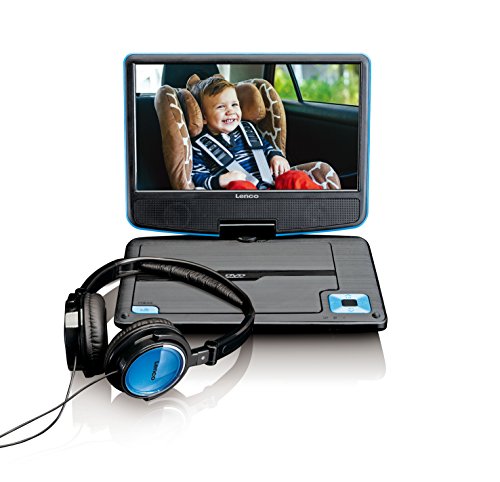 DVD Portátil 9" LENCO DVP-910BU Color Azul, USB, Auriculares, Mando