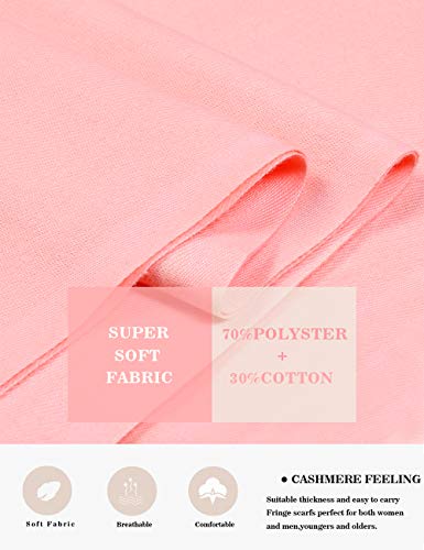 EASE LEAP Bufanda Mujer con Tacto Cachemira Fiesta Chal para Boda Suave Pashmina 200 * 70cm/(rosa maravilla)