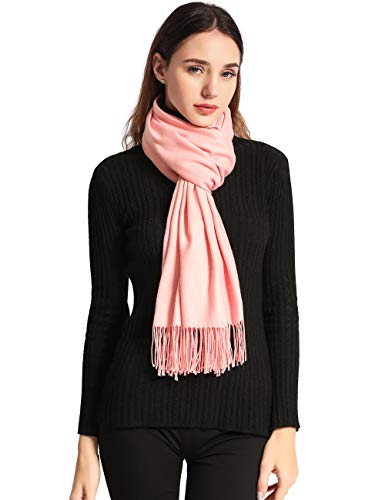 EASE LEAP Bufanda Mujer con Tacto Cachemira Fiesta Chal para Boda Suave Pashmina 200 * 70cm/(rosa maravilla)