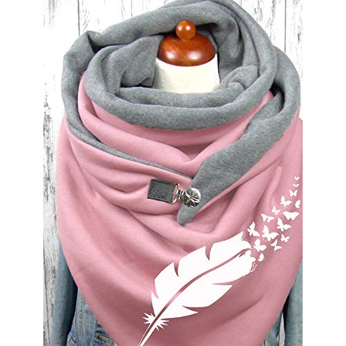 Eaylis Bufandas Las Mujeres De La Moda Que Imprimen El BotóN del Abrigo Suave Ocasionales Calientes Chales Caliente Mantas Cozy Pashmina Bufanda Larga TartáN Enrejado MantóN MulticolorAFree Size