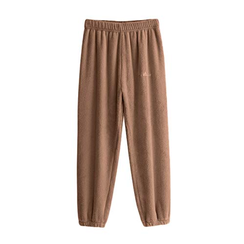 Eaylis Ropa de Dormir cálida de Invierno para Mujer Pantalones de Pijama de Terciopelo Coralino para mujerCoffeeXL