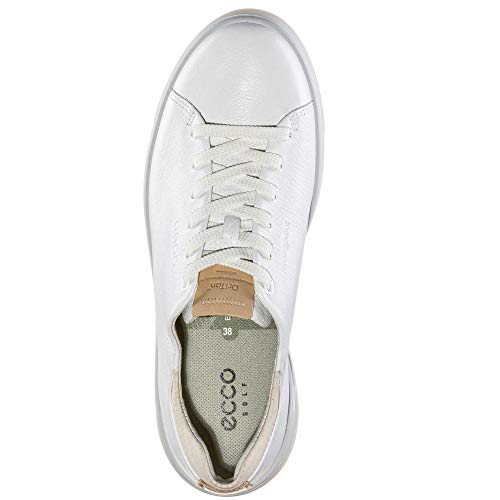 ECCO Tray, Zapatos de Golf Mujer, Bright White, 36 EU