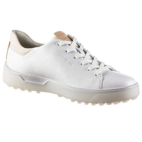 ECCO Tray, Zapatos de Golf Mujer, Bright White, 36 EU